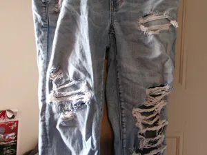 American Eagle Outfitters next level stretch jegging jeans in blue size 8. thumbnail 3