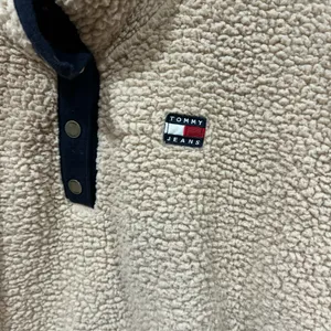 Tommy Hilfiger Tommy Jeans Cropped 1/4 Button Pullover Large Y2K Streetwear Adjustable Waist thumbnail 2