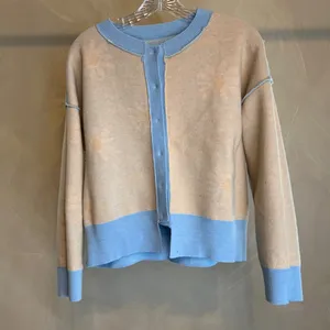 Womens Floral sky Blue Long Sleeve Ribbed Neckline Casual Sweater/Cardigan|Sz:S thumbnail 13