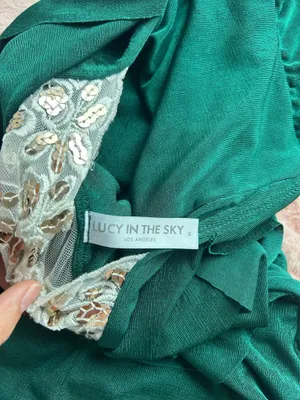 Lucy in the Sky Green Mini Dress thumbnail 3