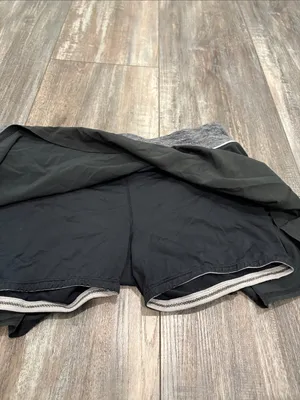 LULULEMON Black & Gray Ruffle Skirt Size 6 thumbnail 8