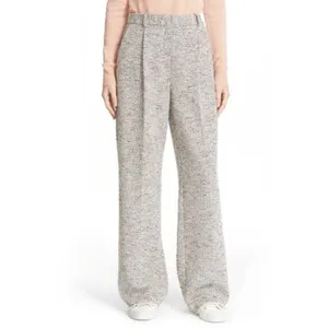 NWT Theory Adamaris in Tweed Single Pleat Wide Leg Fringe Hem Pants 6 x 31 thumbnail 2