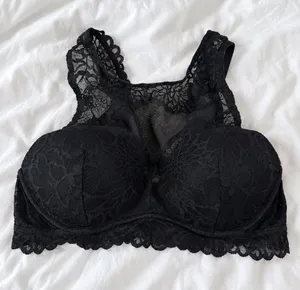 Victoria’s Secret PINK Black Lace Bralette – Size M thumbnail 1