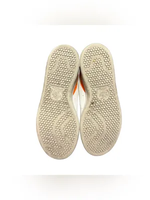 Adidas Stan Smith Women's 7 White Legend Ink Orange Leather Sneaker Low Top Prep thumbnail 7