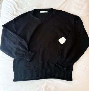 Altar'd State Black Outseam Oversized Tunic Sweater Size Small thumbnail 1