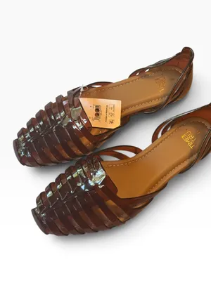 Time and Tru Women's Huarache Jelly Sandals Flats Sz 8 NWT thumbnail 7