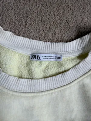 Zara Cream Puff Sleeve Sweatshirt – Size XL thumbnail 3