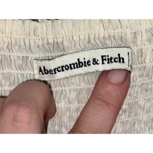 Abercrombie & Fitch White Floral Smocked Puff Sleeve Blouse Top Women Size Small thumbnail 3