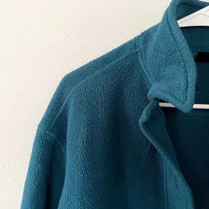 III State polartec turquoise green fleece sweater pockets collared button‎ down thumbnail 2