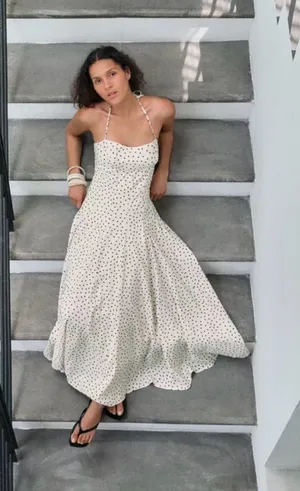 Zara voluminous polka dot maxi dress‎ thumbnail 1