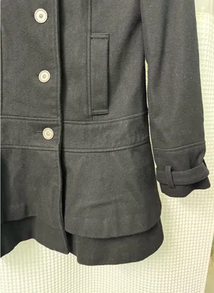Women’s Guess Los Angeles Black Peacoat thumbnail 6