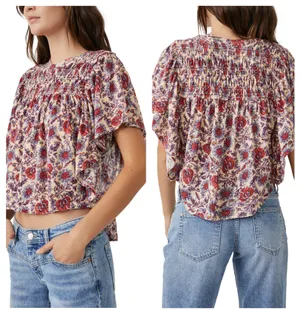 Free People Boho Floral Blouse thumbnail 2
