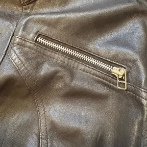 TRF Faux Leather Bomber Jacket Brown | Women’s (Fits Like S/M) thumbnail 3