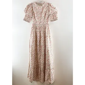 o.p.t One Pretty Time Hayden Puff Sleeve Open Back Floral Maxi Dress Pink Small thumbnail 5