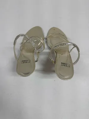 Stuart Weitzman Metallic Gold Leather‎ Strappy Sandals - Size 8. thumbnail 6