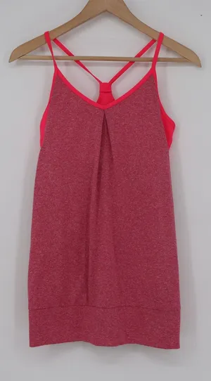 Champion C9 Womens Pink Layered Activewear Tank Top Built-in Bra Size M thumbnail 1