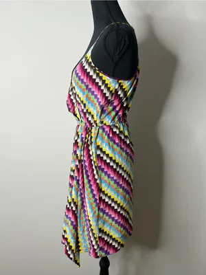 Charlie Jade Multi-Color Chevron Wrap Sundress - Women Size:XS thumbnail 3
