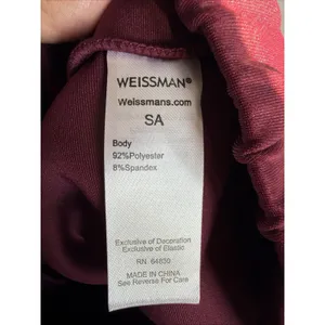 Weissman Jazz Tap Dance Costume red SA small adult competition applique' skirt thumbnail 7