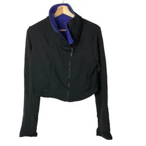Lululemon Principle‎ Cropped Black & Bold Blue Athletic Jacket 10 thumbnail 2