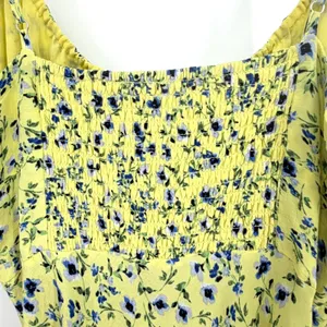 ASTR THE LABEL Chalet Floral‎ Mini Dress Women Medium Yellow Coquette Feminine thumbnail 10