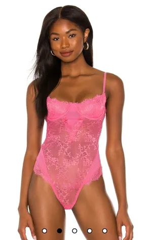 Lovers + Friends Ariella Bodysuit in Rose thumbnail 1