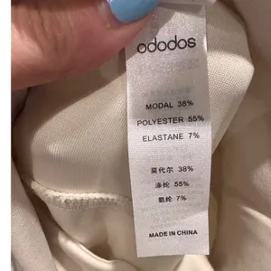 NWT Ododos Women's Ivory Modal Soft‎ Cinchable Sweatshirt Small Half Zip Pockets thumbnail 8