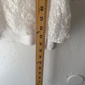 Maurices White Lace Cami Tank Top M Floral Lined Y2K‎ Coquette Layering Stretchy thumbnail 9