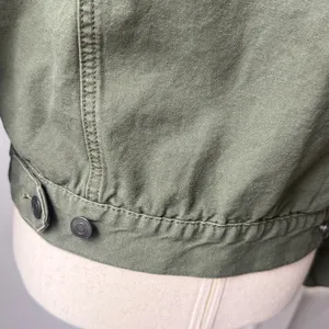 Brandy Melville Green Jean Jacket Size Small Relaxed Fit Cotton thumbnail 4