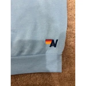 Aviator Nation Glitter Heart Relaxed Crewneck Sweatshirt Blue Size XS New thumbnail 6