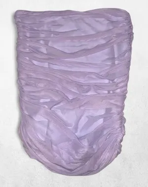 🆕 Naked Wardrobe Lilac Ruched Mini Skirt Size Medium thumbnail 1