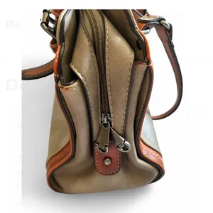Hema Zhuofan Women's Bag 2tone Brown Leather Shoulder Purse thumbnail 16