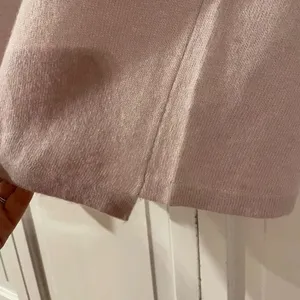 Benedetta B pink ruffle shoulder merino wool cashmere blend sweater M thumbnail 7