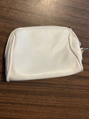 Versace Mini White Faux Leather Cosmetic Case thumbnail 2