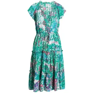 Rails Juni Gardenia floral tie waist midi dress size M thumbnail 11