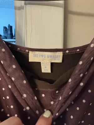 Poka dot dress Brown Size XS thumbnail 2