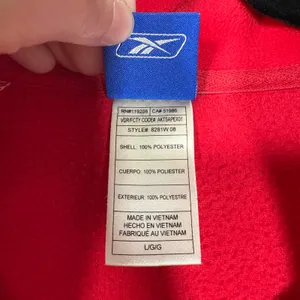 Detroit Red Wings RBX Women's Red & White Fleece Jacket - Size Large - Full Zip thumbnail 7