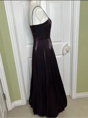 Zum Zum by Niki Livas Iridescent Metallic Purple Maxi bubble hem Dress thumbnail 5