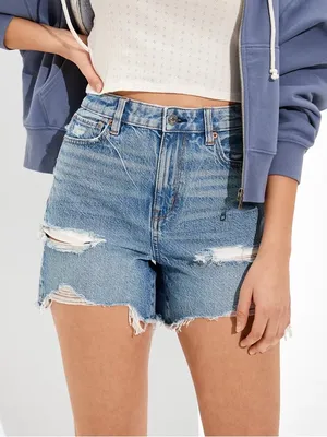 American Eagle Outfitters Light Blue baggy mom short size 12 thumbnail 1