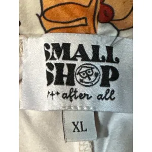 Small Shop Patterned Lounge Shorts Cream Multicolor Elastic Waist XL thumbnail 4