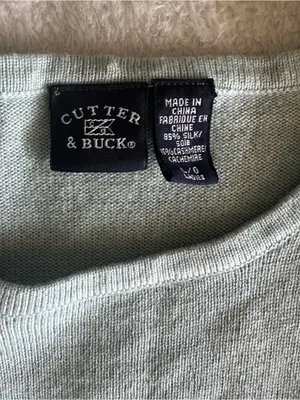 Cutter & Buck Silk Cashmere Crewneck Sweater Ladies Size L Y2K Minimalist Preppy thumbnail 3