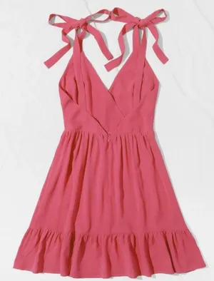 SheIn tie dress thumbnail 2