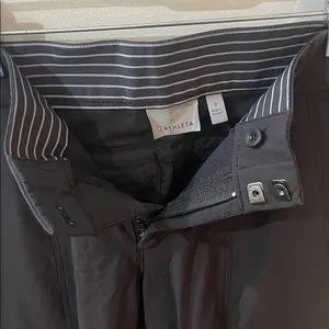Athleta sz 0 elastic waist zip button up black track cargo pant thumbnail 4