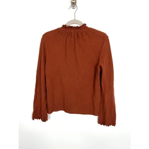 Madewell texture‎ & thread burnt orange top thumbnail 8