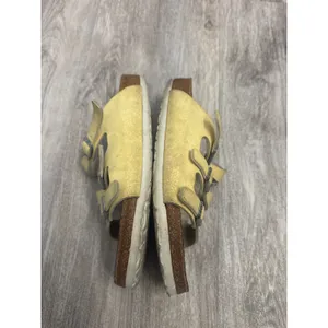 Birkenstock Florida Fresh Brushed Vanilla Yellow Triple Buckle Sandals Womens 38 thumbnail 4