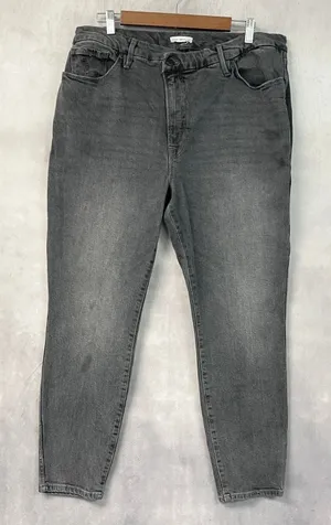 Good American Womens Good Curve Skinny Jeans 16 Washed Black High Rise Stretch thumbnail 1