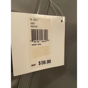 NWT Vintage NINE WEST Gray Snap Ups BAG‎ PURSE NEW Vtg thumbnail 7