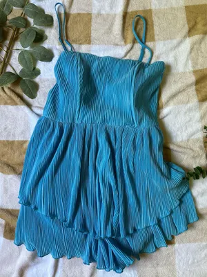 Lane 201 Blue Satin Romper thumbnail 5