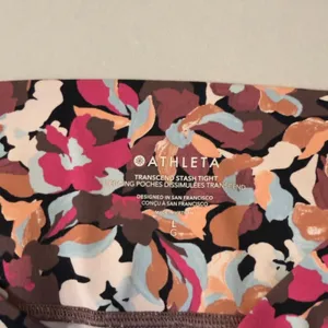 Athleta‎ Transcend Stash Tight Floral Camo High Rise Leggings L Workout Running thumbnail 8