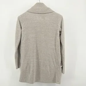 Barefoot Dreams CozyChic Lite Circle Cardigan Shawl Collar Open‎ Front Tan XS/S thumbnail 5