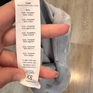Fabletics Cross Back Valhalla Tee XS Xsmall Gray Workout Activewear‎ Top thumbnail 4